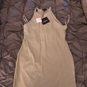 Carli Bybel x Missguided - mint green ribbed dress